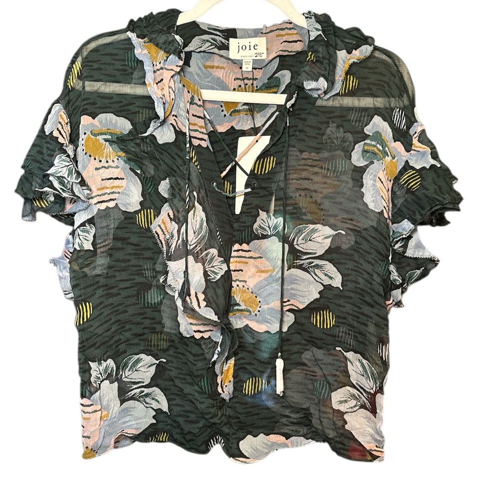 NWT Joie Devon Floral Printed Blouse - Picture 2 of 10